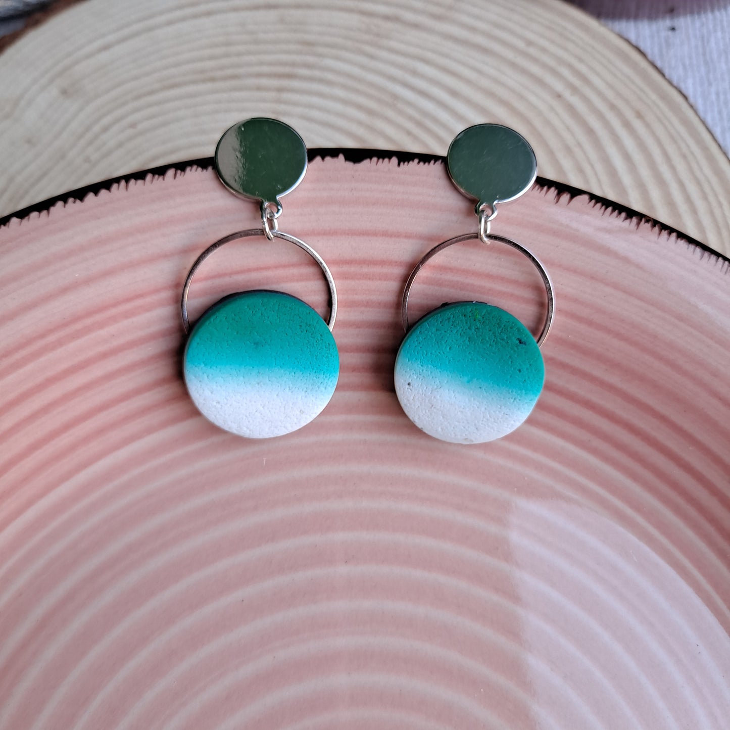 pendientes Santorini Aguamarina