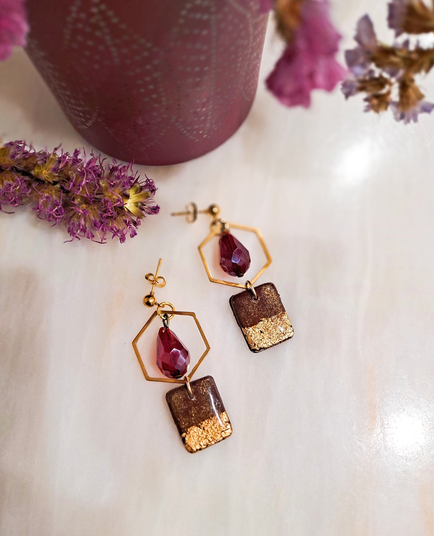 Pendientes lágrima roja PUNJAB