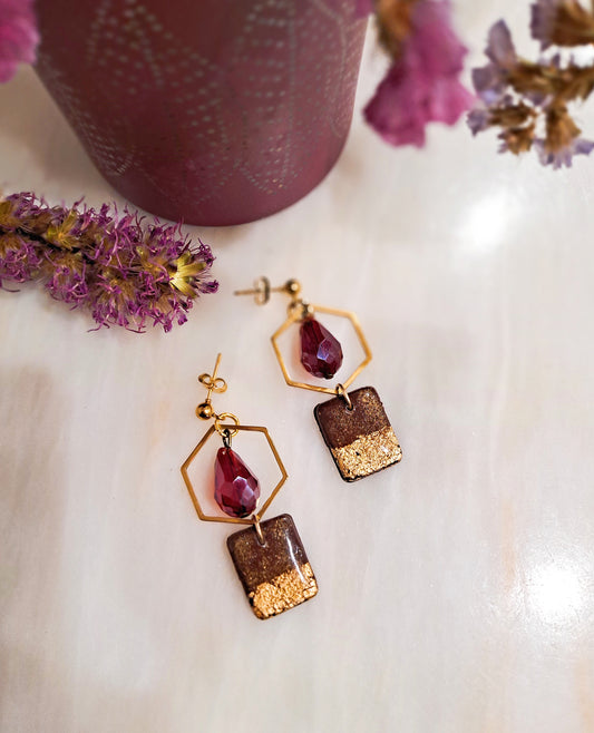 Pendientes lágrima roja PUNJAB