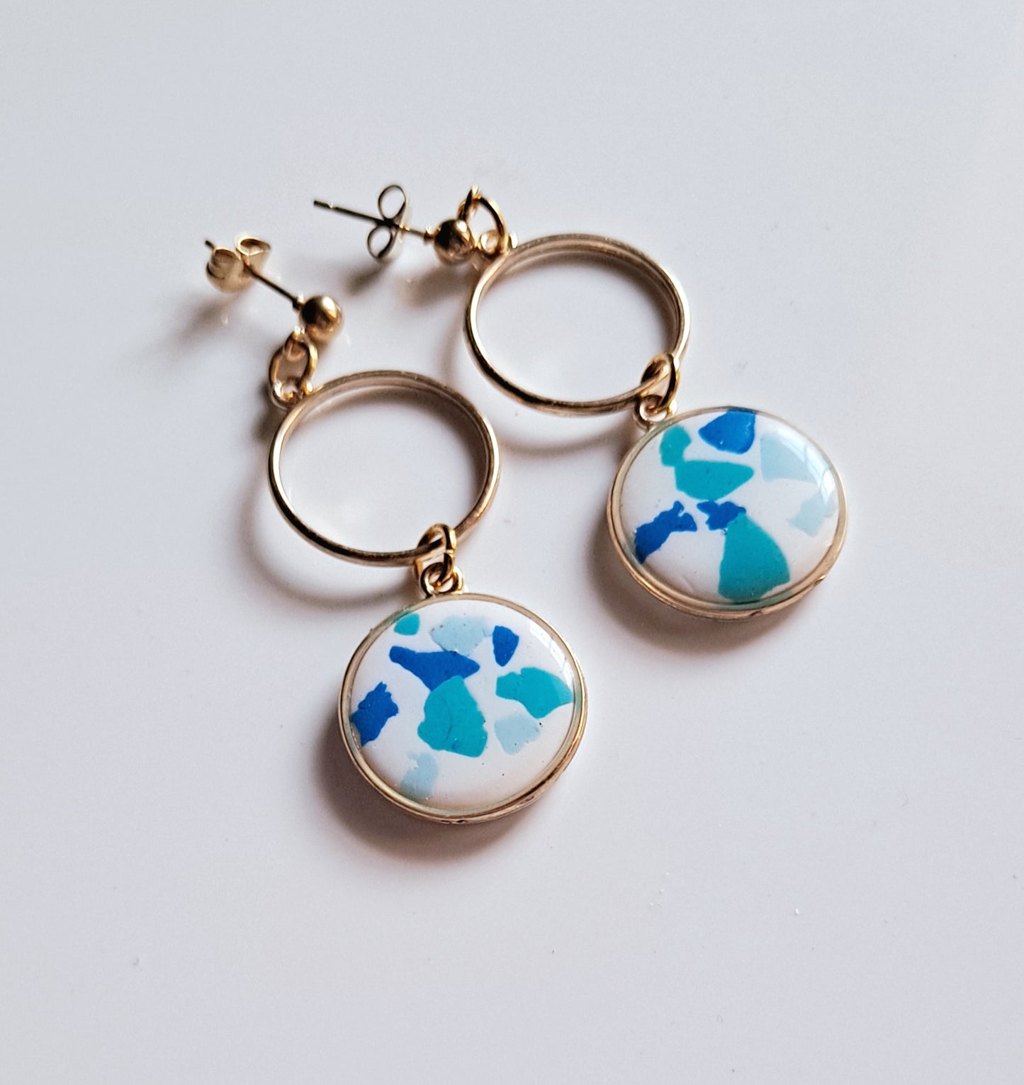 pendientes Cheetah Azules