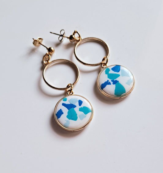 pendientes Cheetah Azules