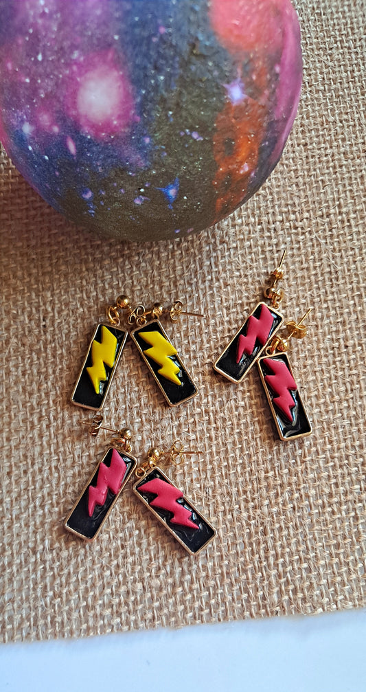 pendientes Bowie Rayo (rosa/ amarillo)