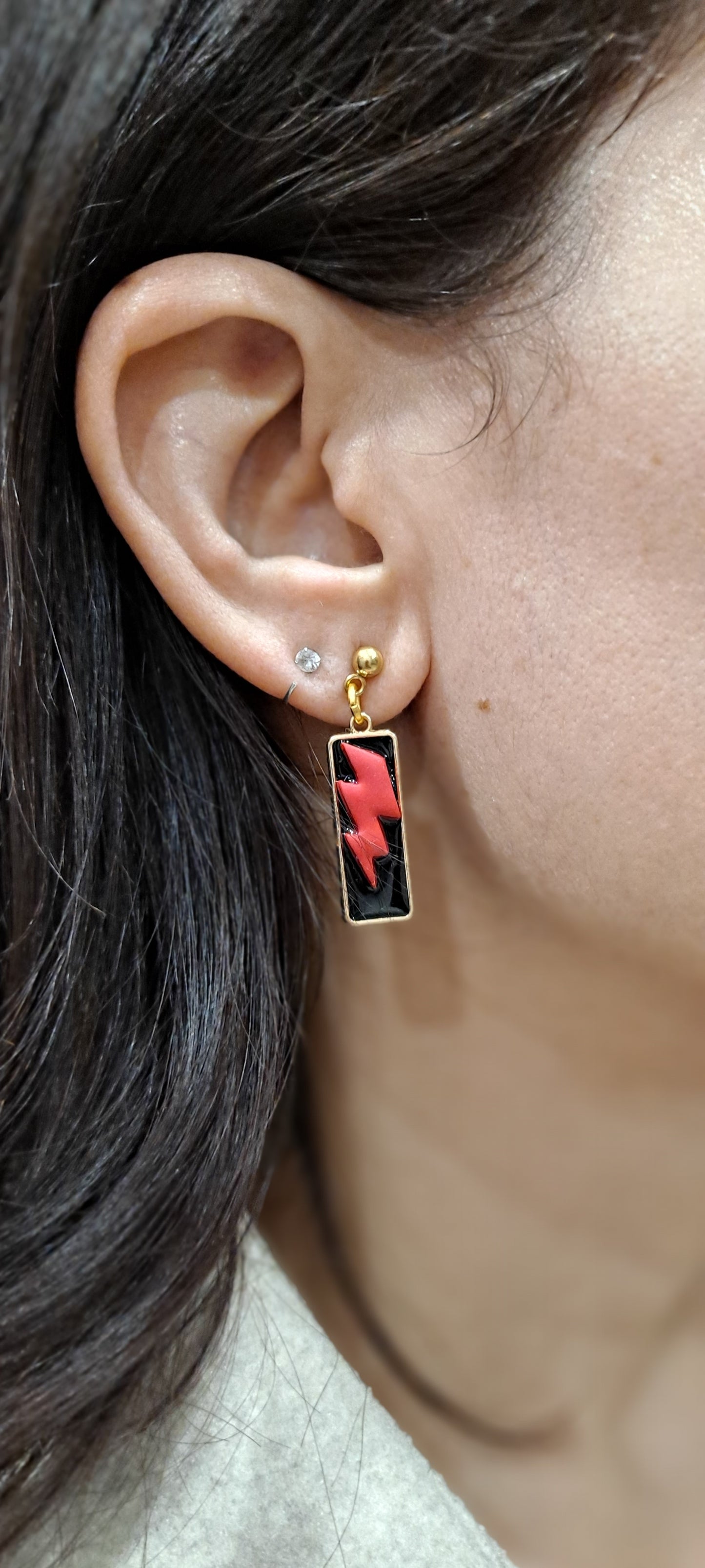 pendientes Bowie Rayo (rosa/ amarillo)