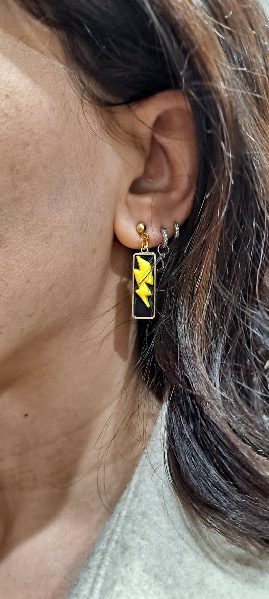 pendientes Bowie Rayo (rosa/ amarillo)