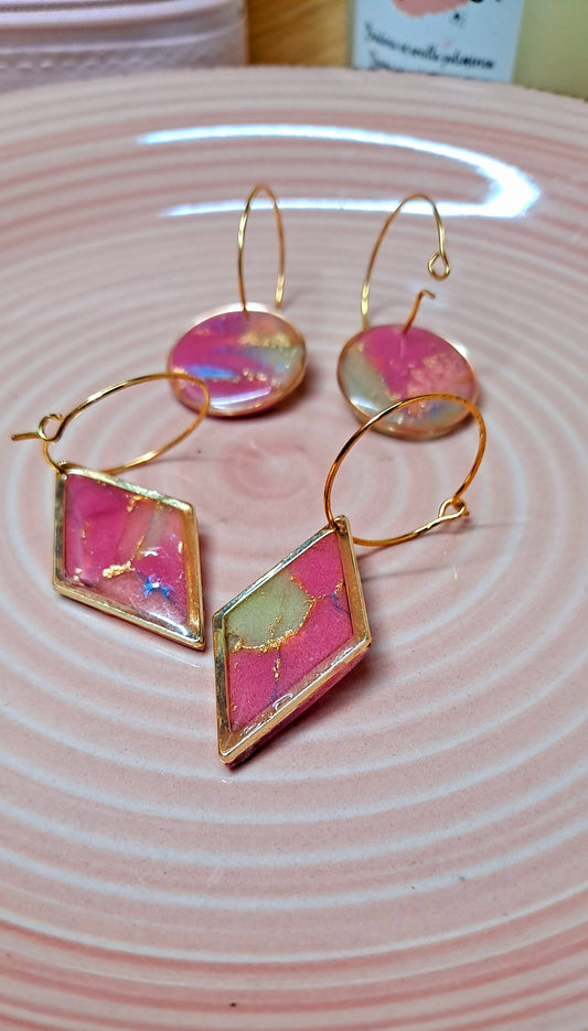 aretes rombo Tropical