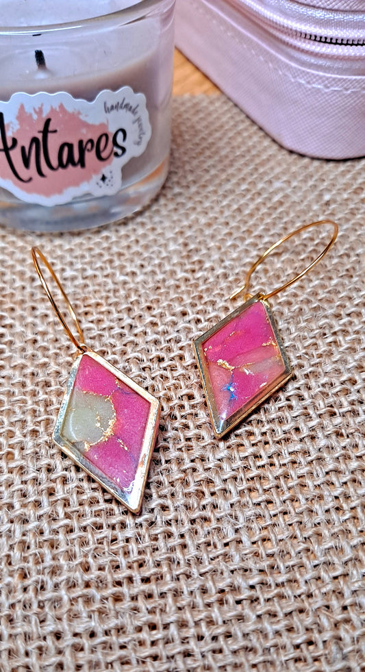 aretes rombo Tropical