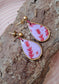 pendientes Lágrima Rosa y Rojo