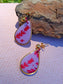 pendientes Lágrima Rosa y Rojo